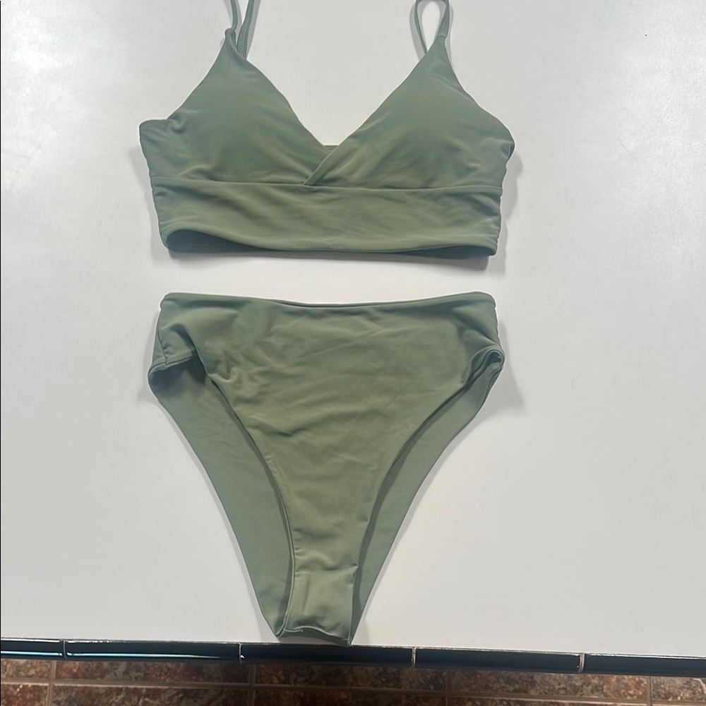 Olive Green Bikini Set